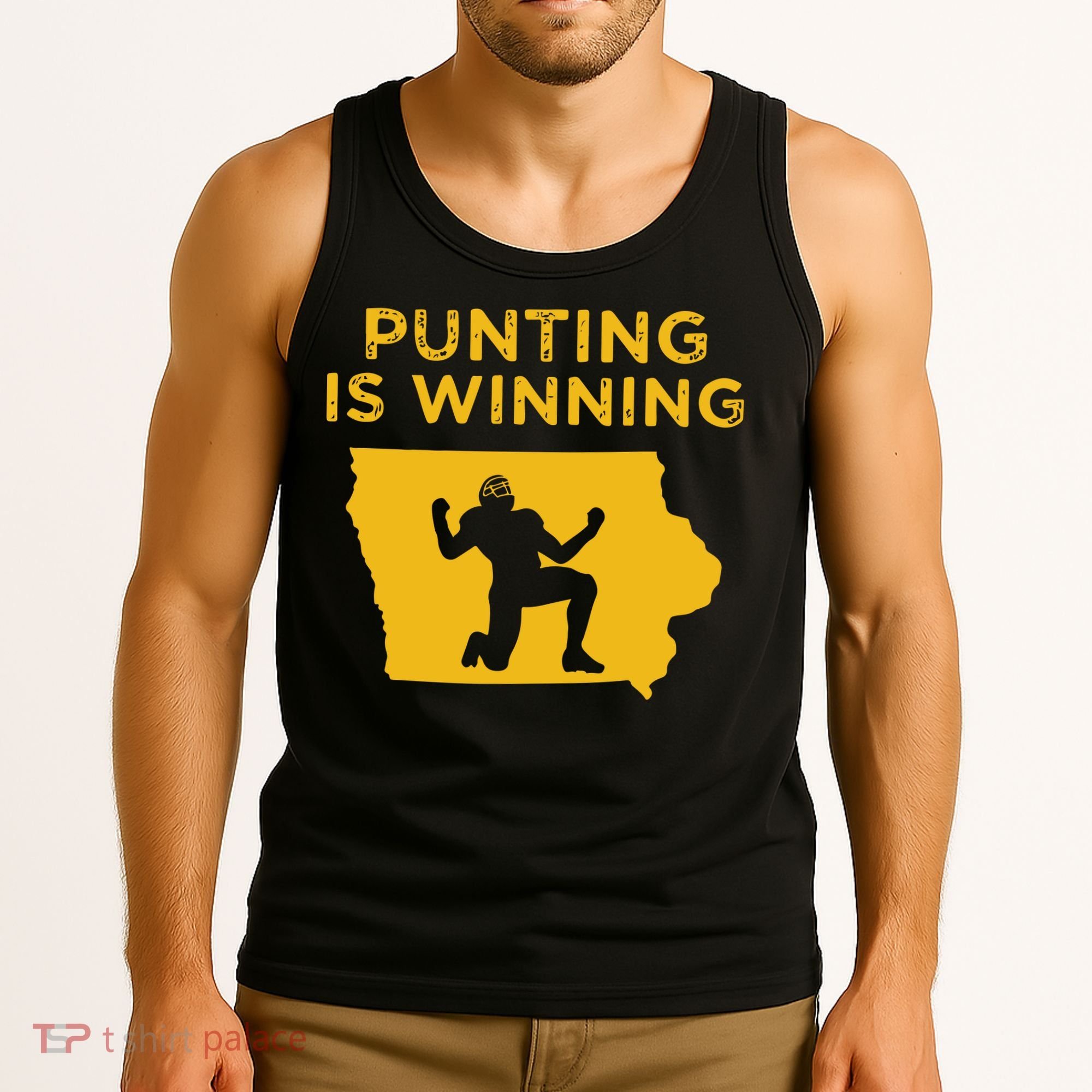 Punting Is Winning Iowa I Cheer For The Punter Tank Top
