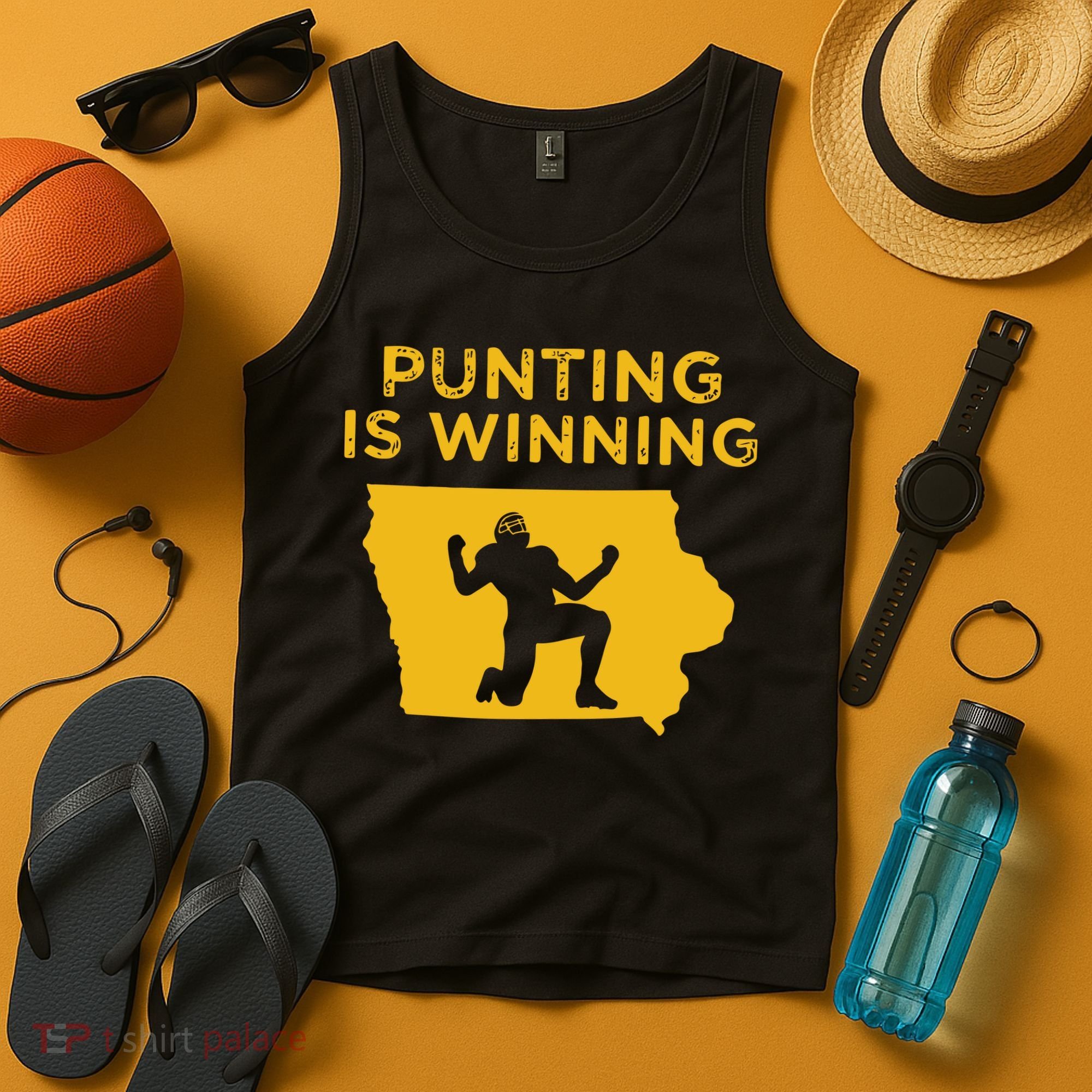 Punting Is Winning Iowa I Cheer For The Punter Tank Top