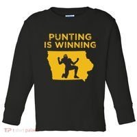 Punting Is Winning Iowa I Cheer For The Punter Toddler Long Sleeve Shirt thumb 0