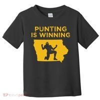 Punting Is Winning Iowa I Cheer For The Punter Toddler T-Shirt thumb 0