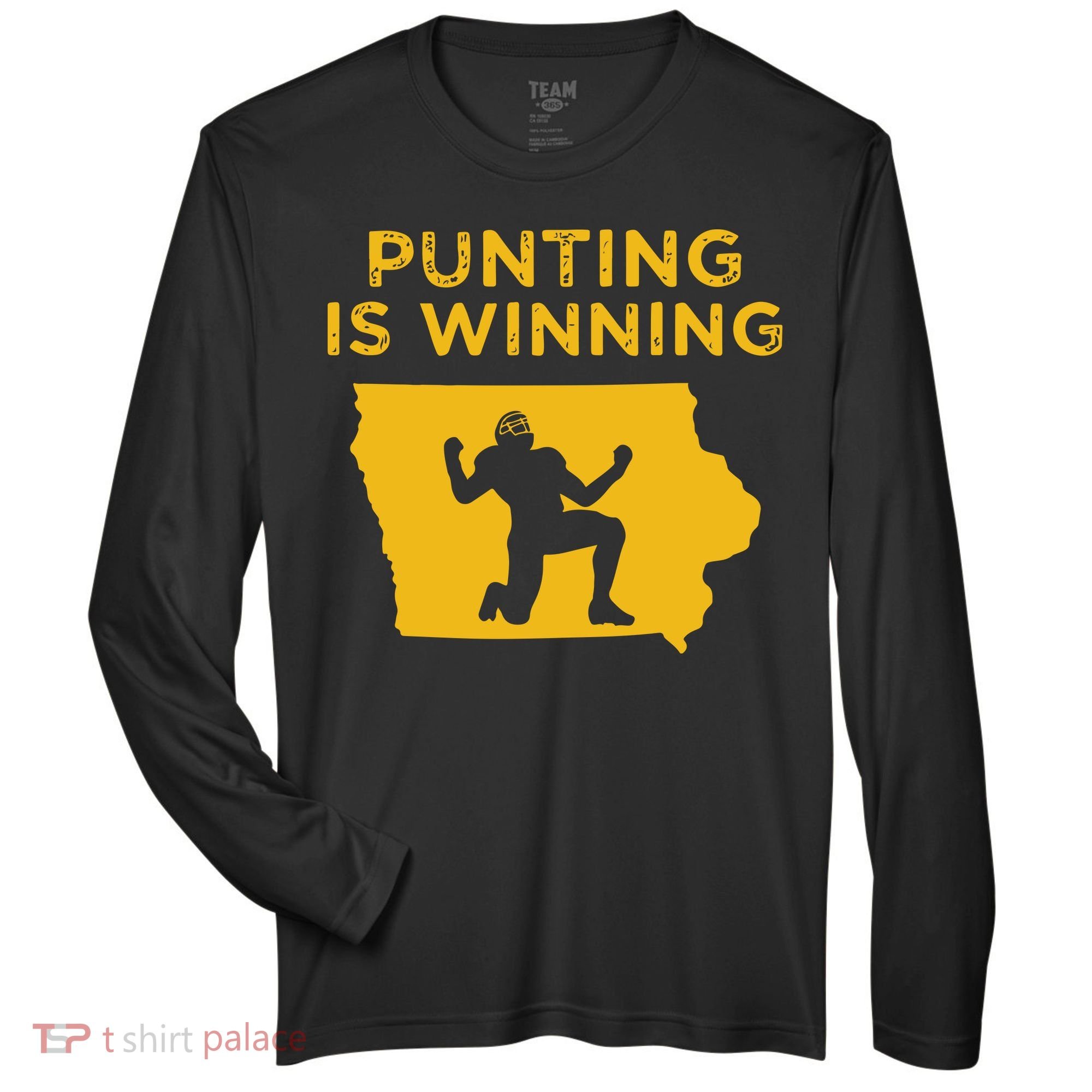 Punting Is Winning Iowa I Cheer For The Punter Zone Performance Long-Sleeve T-Shirt
