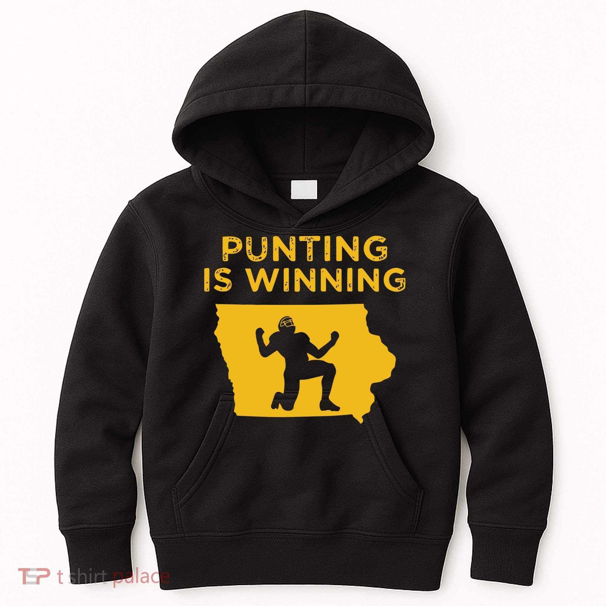 Punting Is Winning Iowa I Cheer For The Punter Kids Hoodie