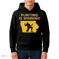Punting Is Winning Iowa I Cheer For The Punter Kids Hoodie thumb 4