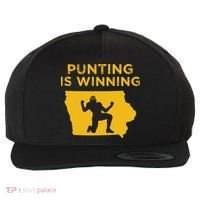 Punting Is Winning Iowa I Cheer For The Punter Wool Snapback Cap thumb 0
