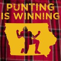 Punting Is Winning Iowa I Cheer For The Punter Men's Flannel Plaid Pajama Pants thumb 2