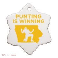 Punting Is Winning Iowa I Cheer For The Punter Ceramic Ornament thumb 0