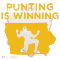 Punting Is Winning Iowa I Cheer For The Punter Ceramic Ornament thumb 2