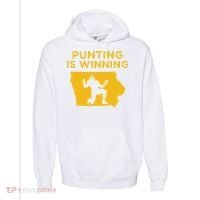 Punting Is Winning Iowa I Cheer For The Punter Comfort Colors Garment-Dyed Hooded Sweatshirt thumb 0