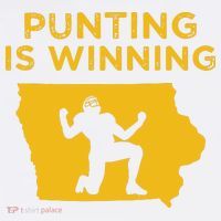 Punting Is Winning Iowa I Cheer For The Punter Comfort Colors Garment-Dyed Hooded Sweatshirt thumb 2