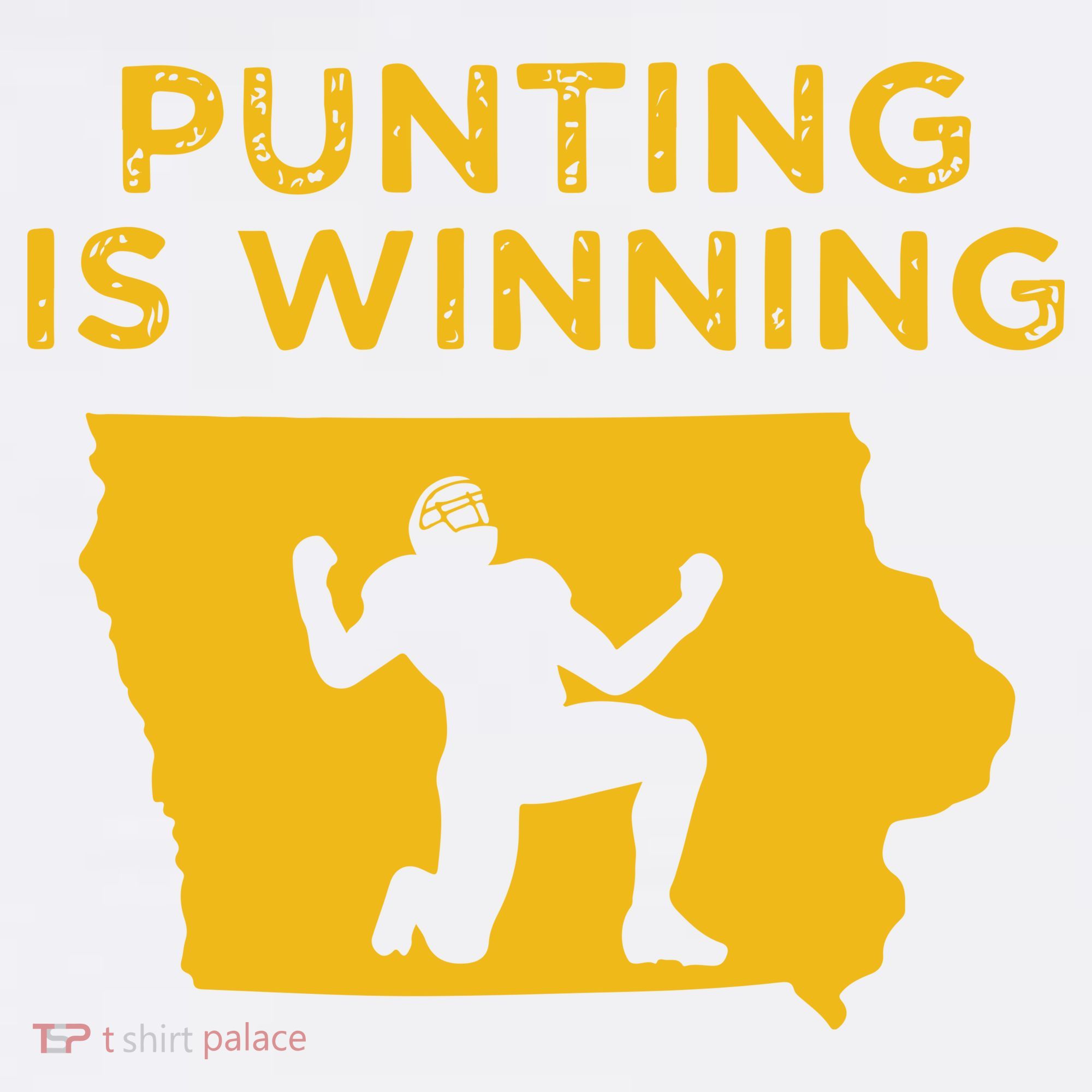 Punting Is Winning Iowa I Cheer For The Punter Comfort Colors Garment-Dyed Hooded Sweatshirt