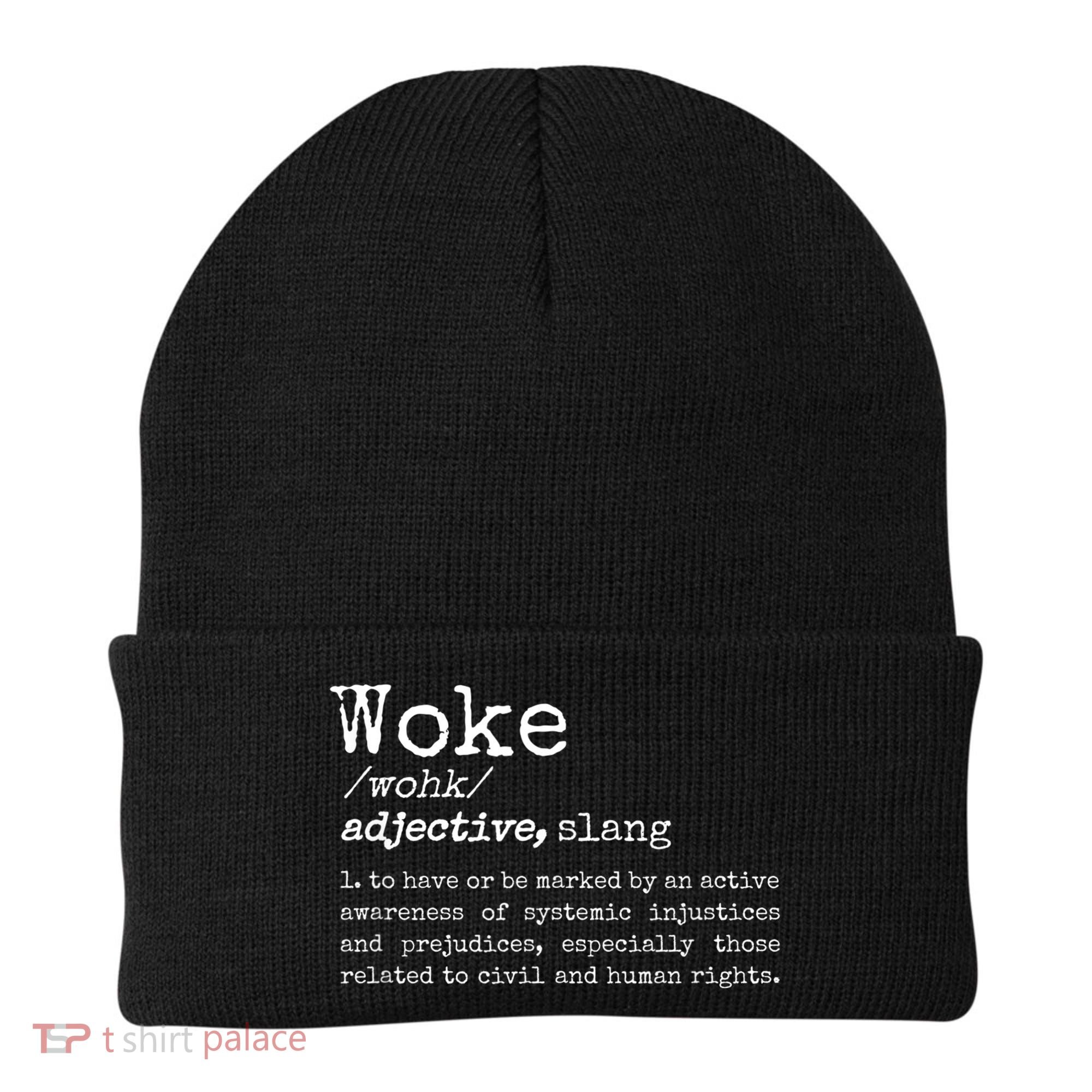 Politically Informed Woke Meaning Dictionary Definition Woke Beanie