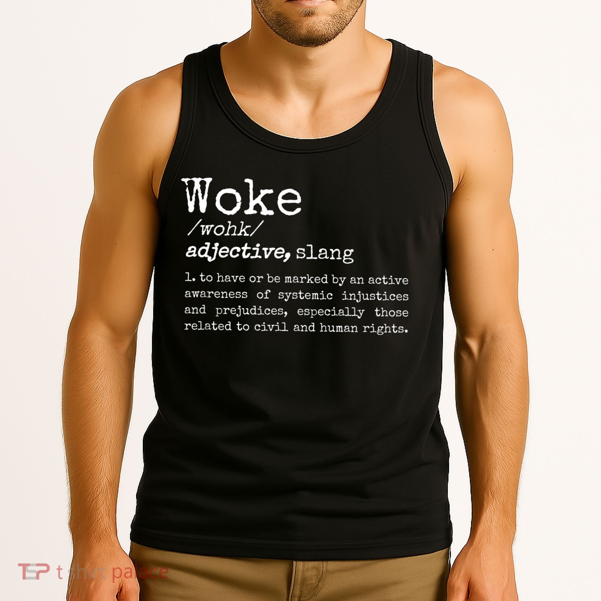 Politically Informed Woke Meaning Dictionary Definition Woke Tank Top