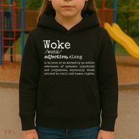 Politically Informed Woke Meaning Dictionary Definition Woke Kids Hoodie thumb 3