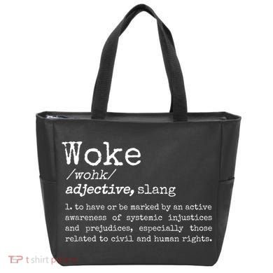 Politically Informed Woke Meaning Dictionary Definition Woke Tote Bag