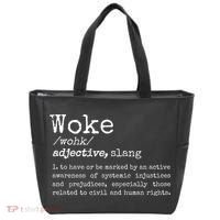 Politically Informed Woke Meaning Dictionary Definition Woke Tote Bag thumb 0