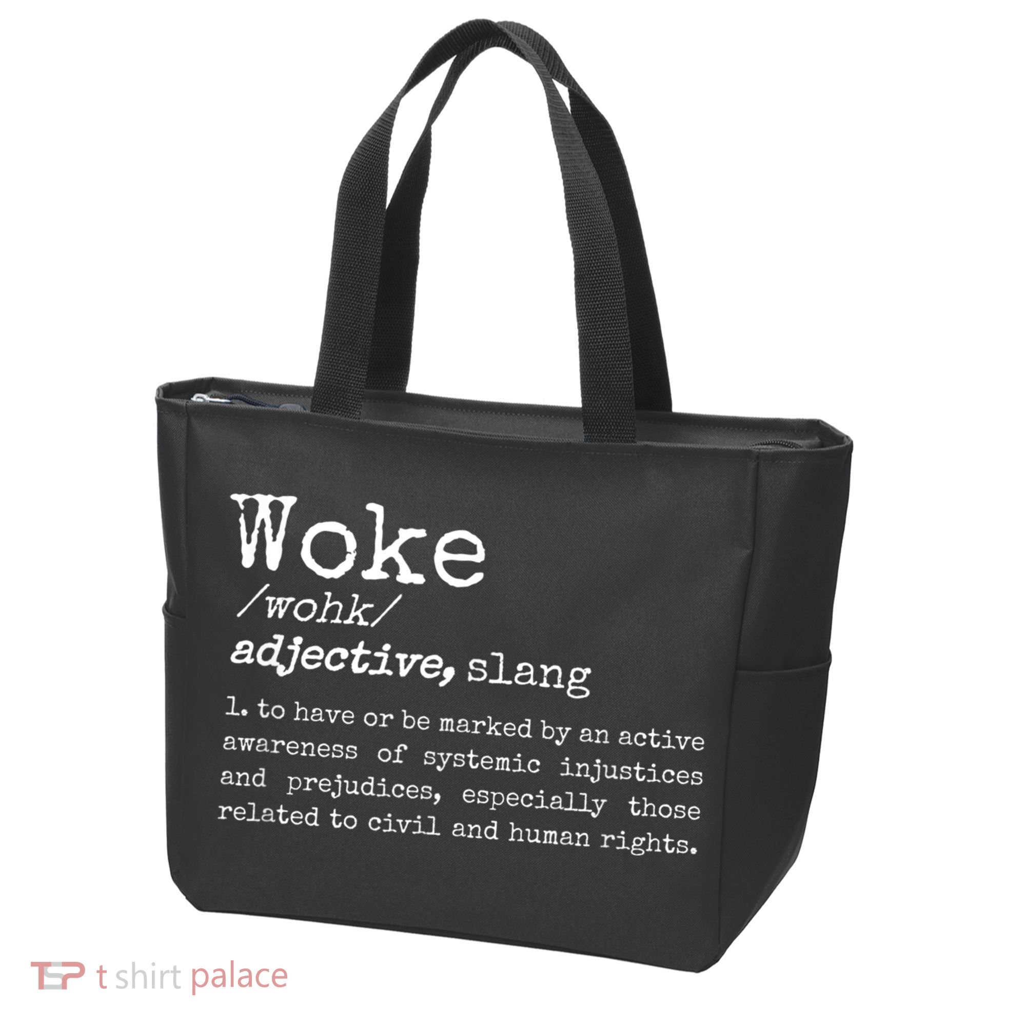 Politically Informed Woke Meaning Dictionary Definition Woke Tote Bag