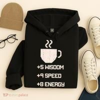 Pixel Coffee Power Up Wisdom Speed Energy Hoodie thumb 4