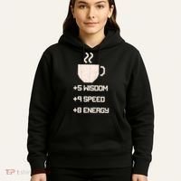 Pixel Coffee Power Up Wisdom Speed Energy Hoodie thumb 5
