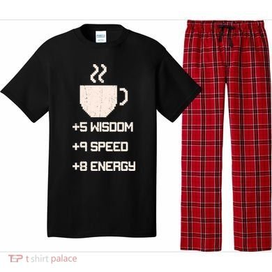 Pixel Coffee Power Up Wisdom Speed Energy Pajama Set
