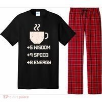 Pixel Coffee Power Up Wisdom Speed Energy Pajama Set thumb 0