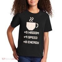 Pixel Coffee Power Up Wisdom Speed Energy Kids T-Shirt thumb 2