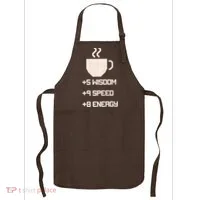 Pixel Coffee Power Up Wisdom Speed Energy Apron thumb 0