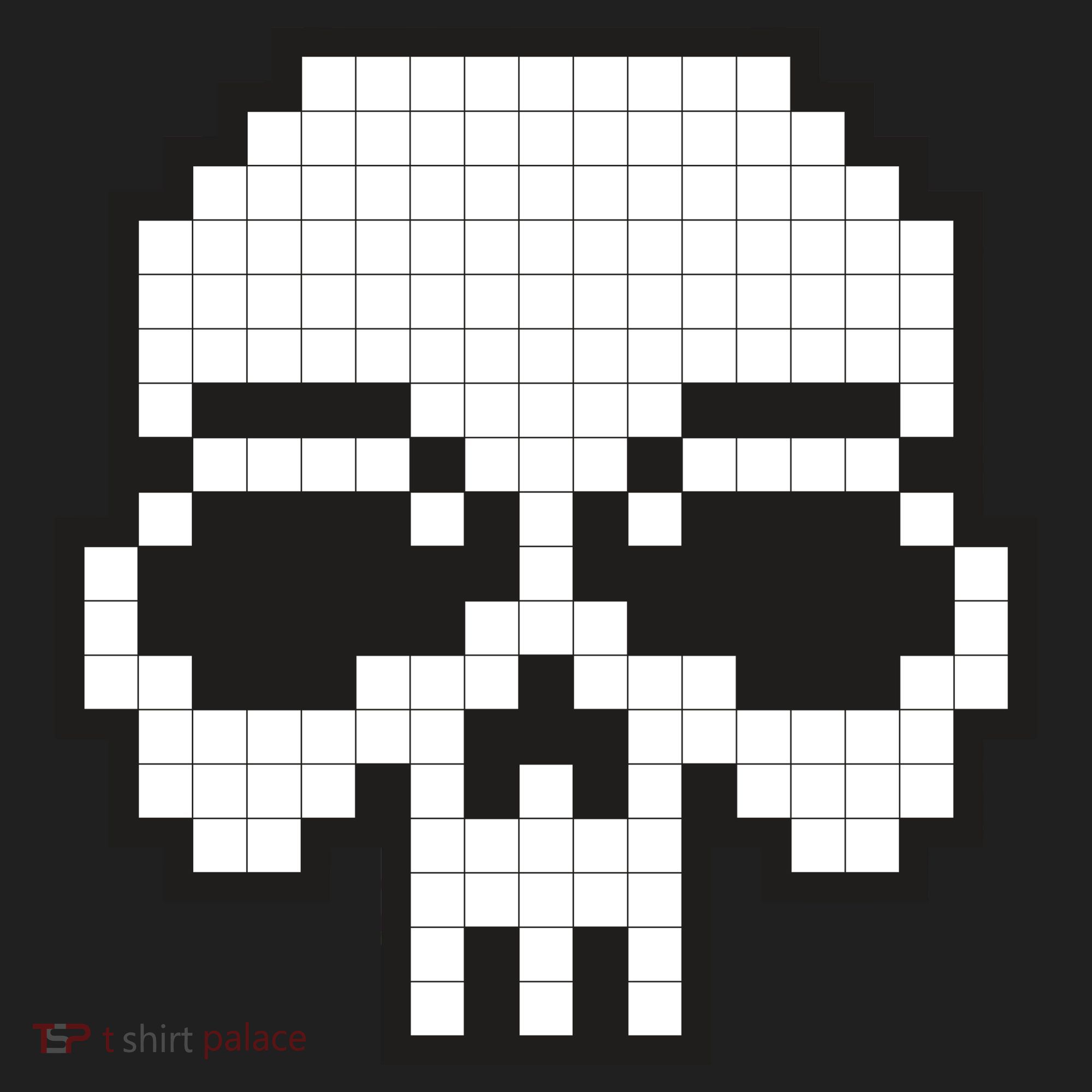 Pixel Video Game Death Skull Beanie