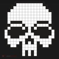 Pixel Video Game Death Skull Polo thumb 3