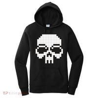 Pixel Video Game Death Skull Women's Hoodie thumb 0