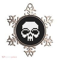 Pixel Video Game Death Skull Ornament thumb 0