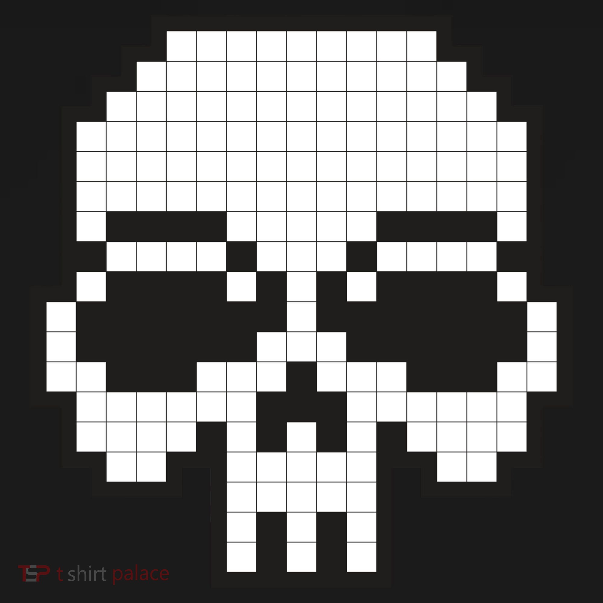 Pixel Video Game Death Skull Ornament