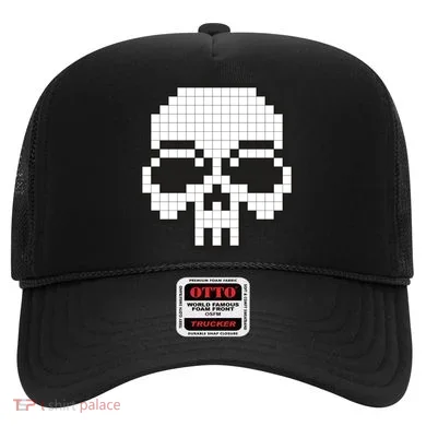 Pixel Video Game Death Skull Hat