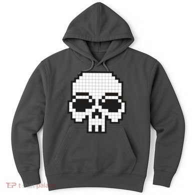Pixel Video Game Death Skull Hoodie