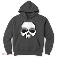 Pixel Video Game Death Skull Hoodie thumb 0