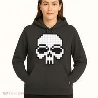 Pixel Video Game Death Skull Hoodie thumb 5