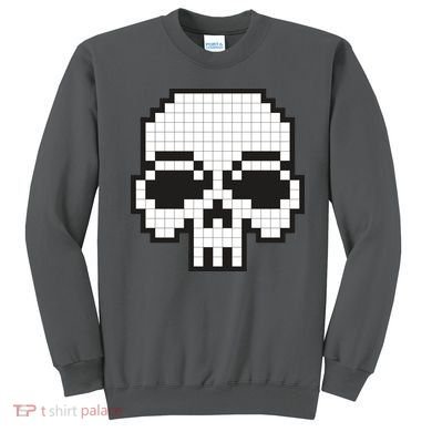 Pixel Video Game Death Skull Sweatshirt