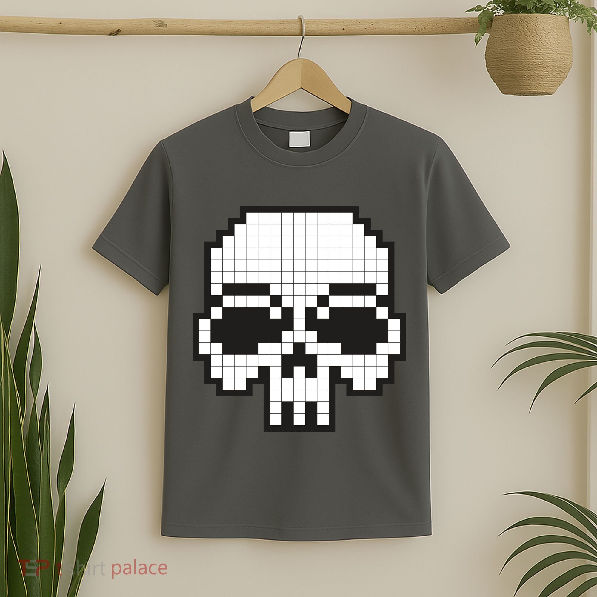 Pixel Video Game Death Skull T-Shirt