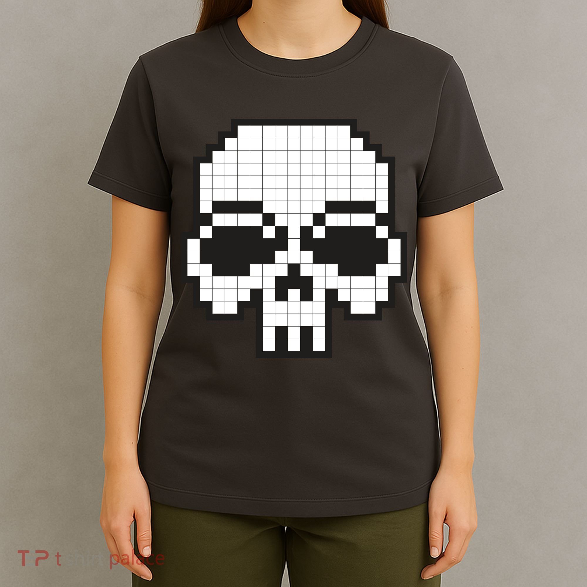 Pixel Video Game Death Skull T-Shirt