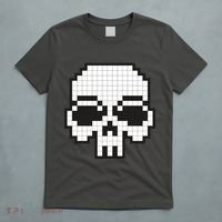 Pixel Video Game Death Skull T-Shirt thumb 5