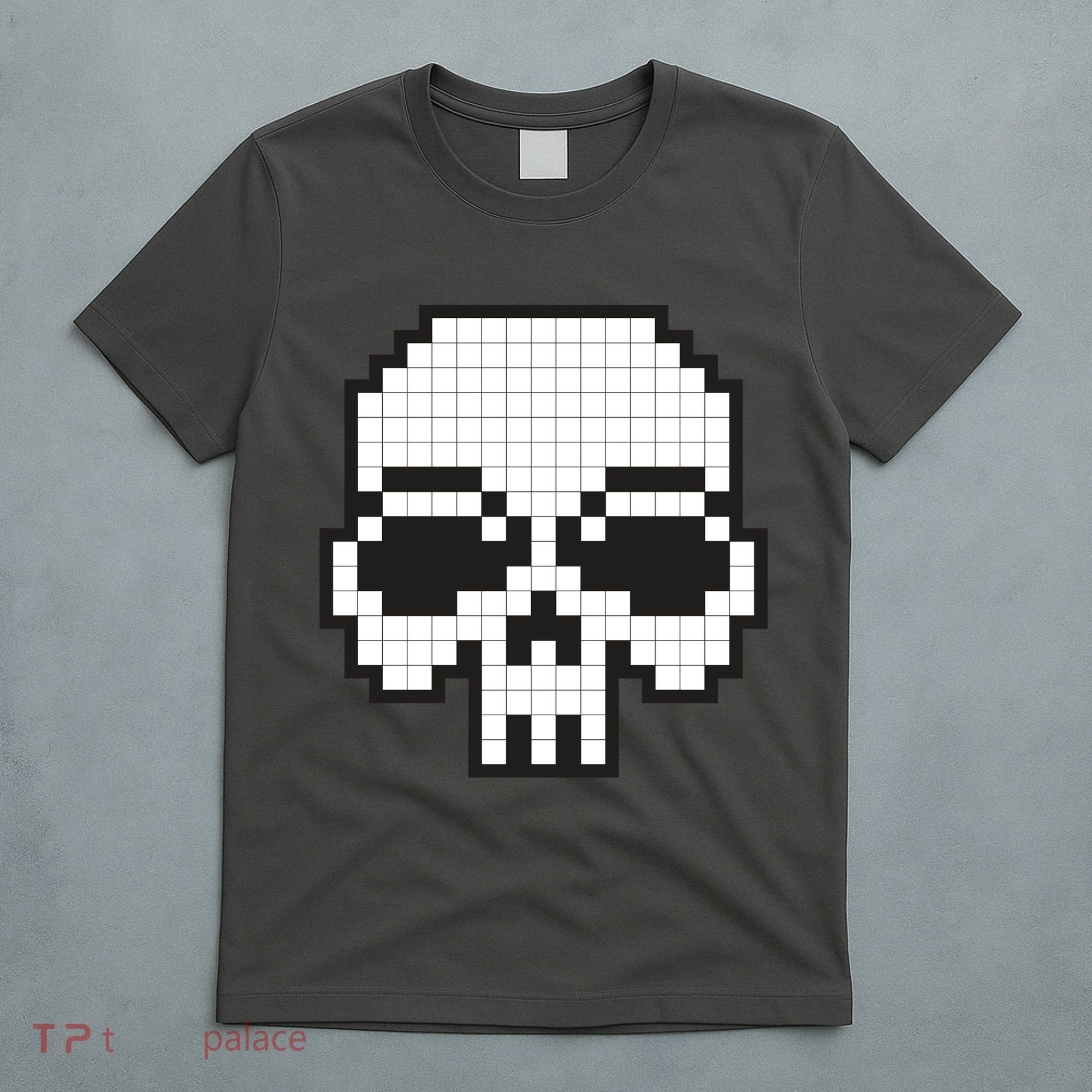 Pixel Video Game Death Skull T-Shirt