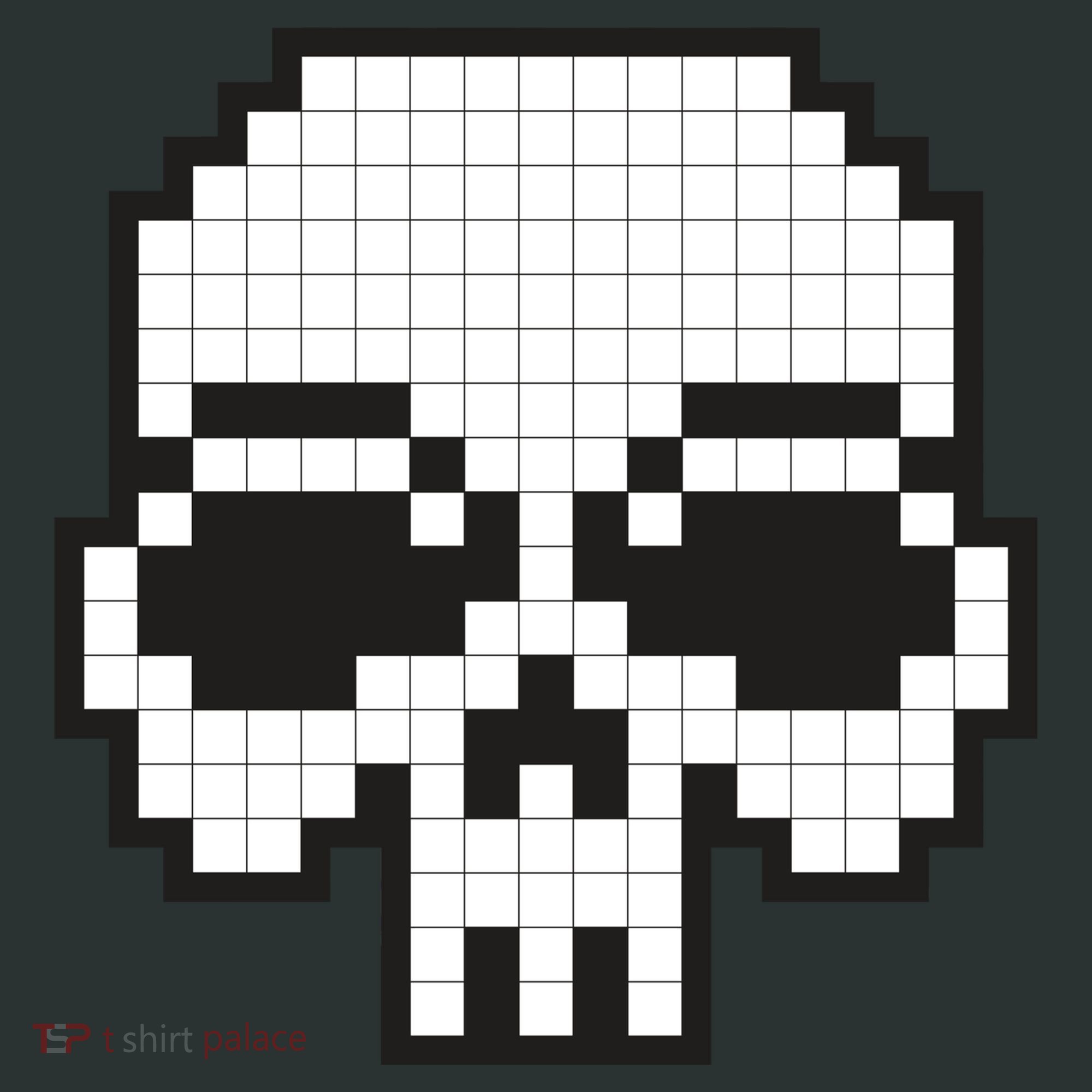 Pixel Video Game Death Skull Button
