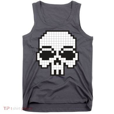Pixel Video Game Death Skull Tank Top