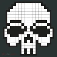 Pixel Video Game Death Skull Women's Long Sleeve Shirt thumb 2