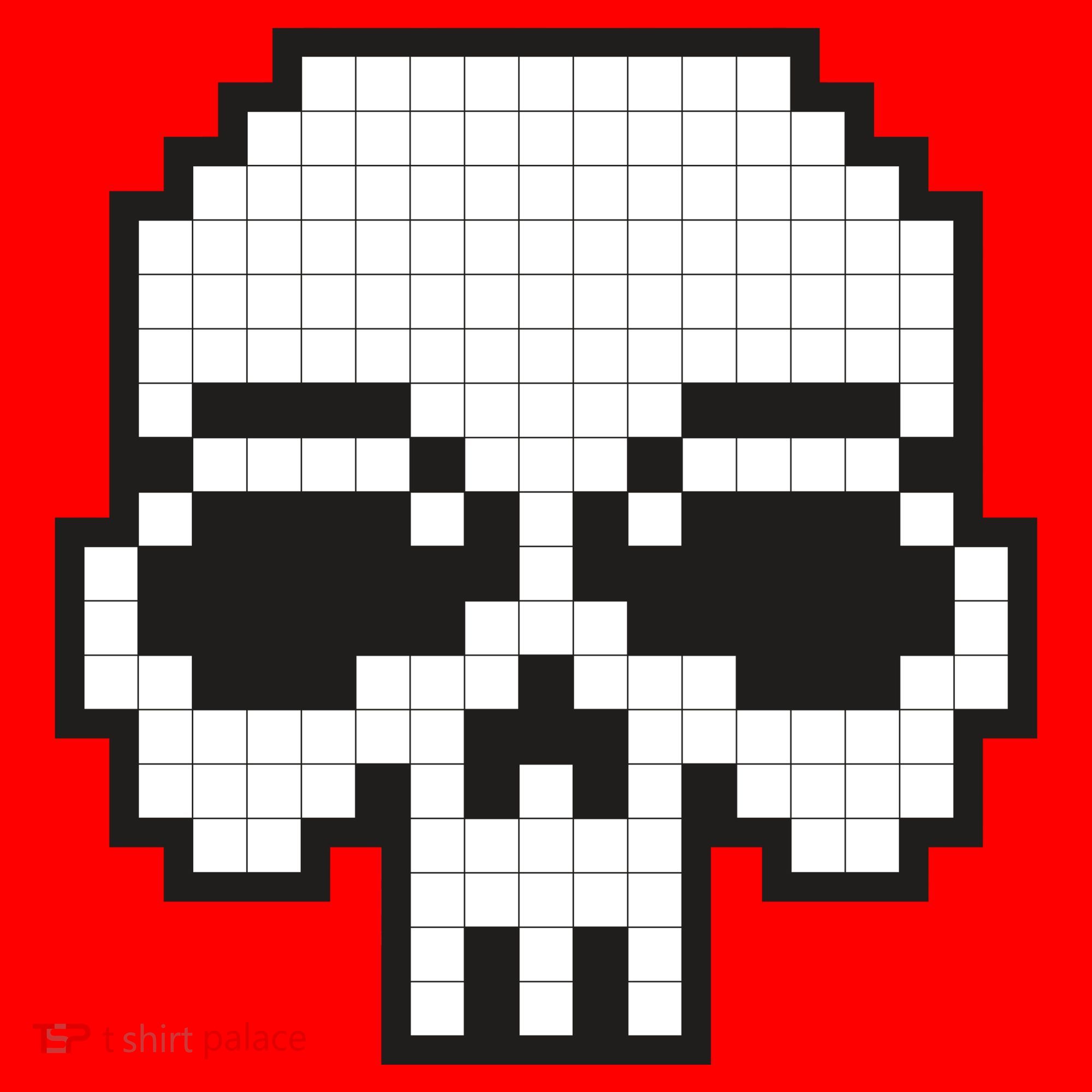 Pixel Video Game Death Skull Santa Hat