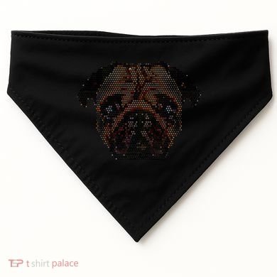 Pixelated Pug Dog USA-Made Doggie Bandana