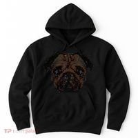 Pixelated Pug Dog Hoodie thumb 0