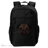 Pixelated Pug Dog Backpack thumb 0