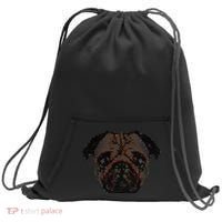 Pixelated Pug Dog Sweatshirt Cinch Pack Bag thumb 0