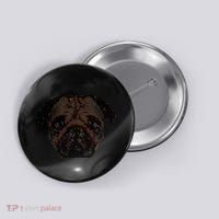Pixelated Pug Dog Button thumb 0