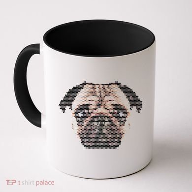 Pixelated Pug Dog Coffee Mug